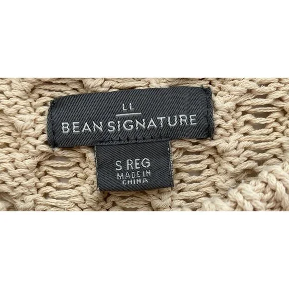 L.L. Bean Signature Womens Cable Knit Sweater Fisherman Herritage Chunky Size Sm - Picture 8 of 8